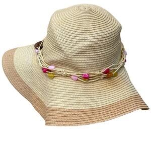 Tan & Pink Stone Panama Jack Sun Hat